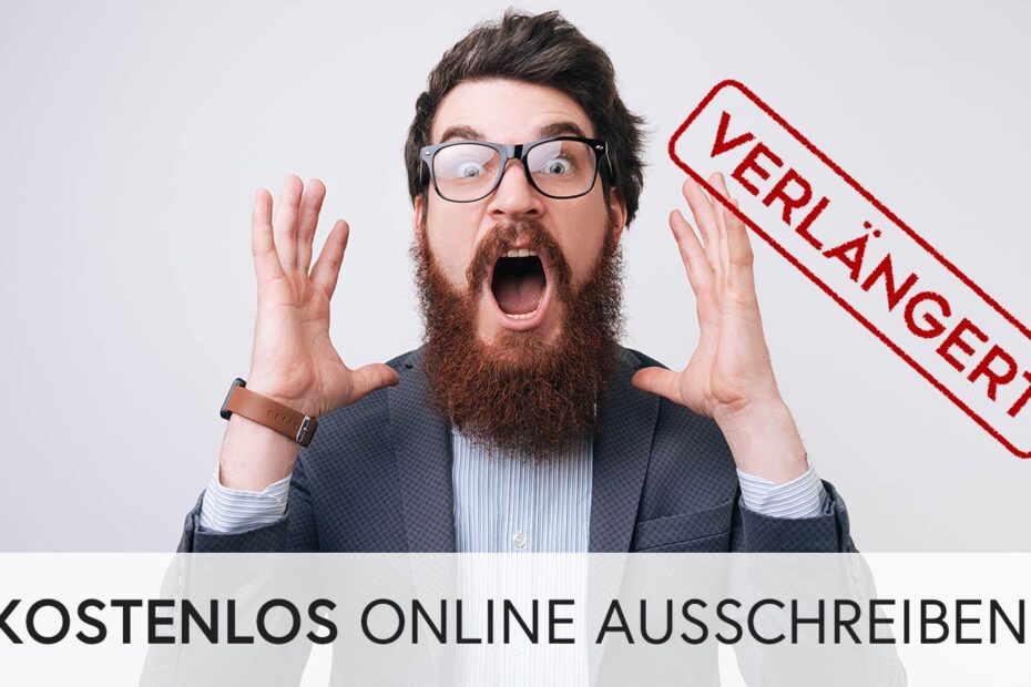 Neujahrsaktion: Auch im Februar kostenlos online ausschreiben!